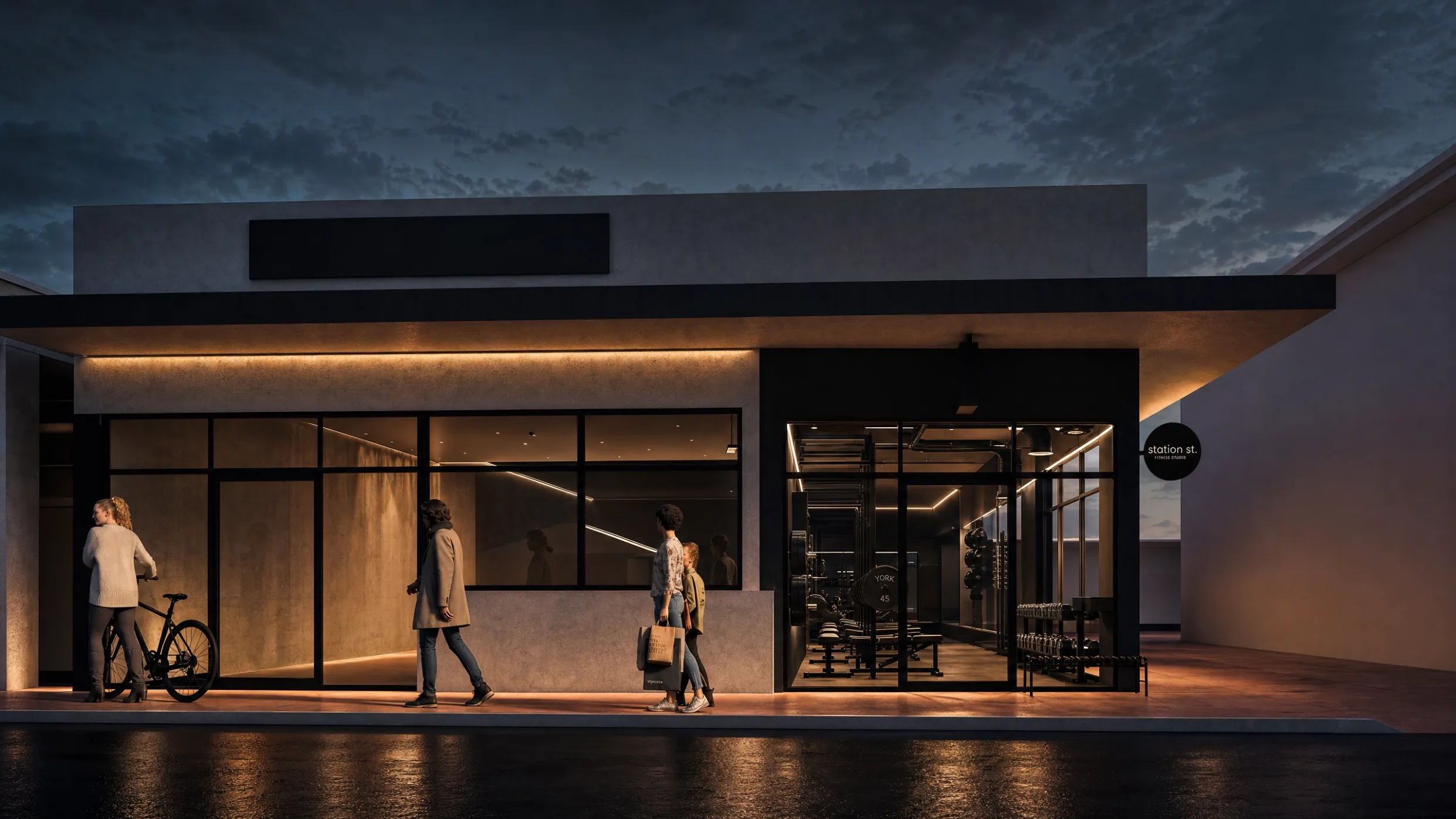 Render of the new Station Street Fitness studio, view 4