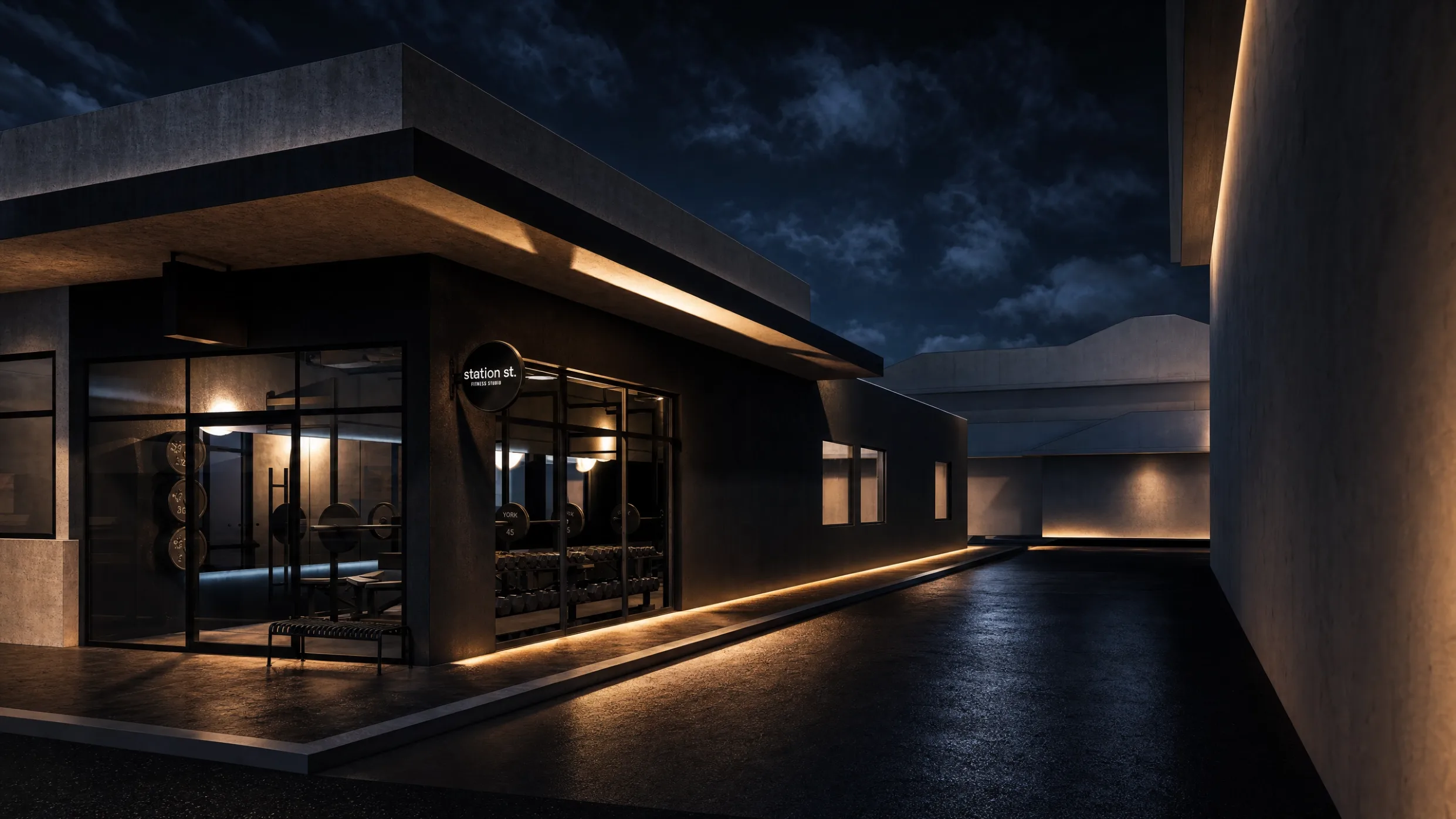 Render of the new Station Street Fitness studio, view 5